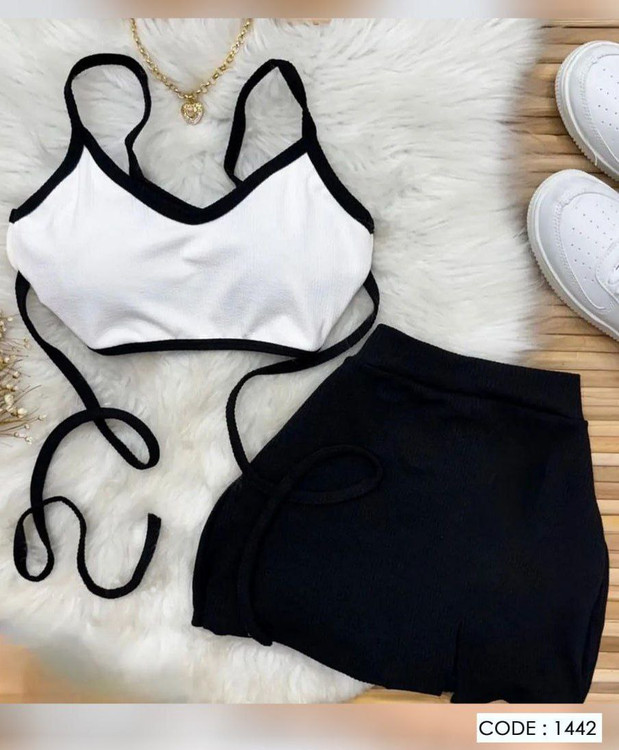 ست نیمتنه گره ای و دامن زنانه