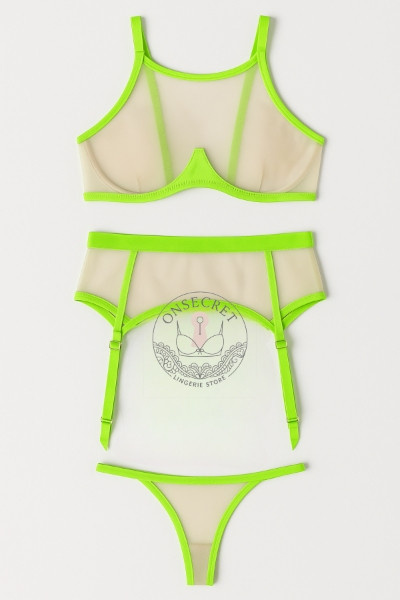 ست لباس زیر فانتزی زنانه تورگاز