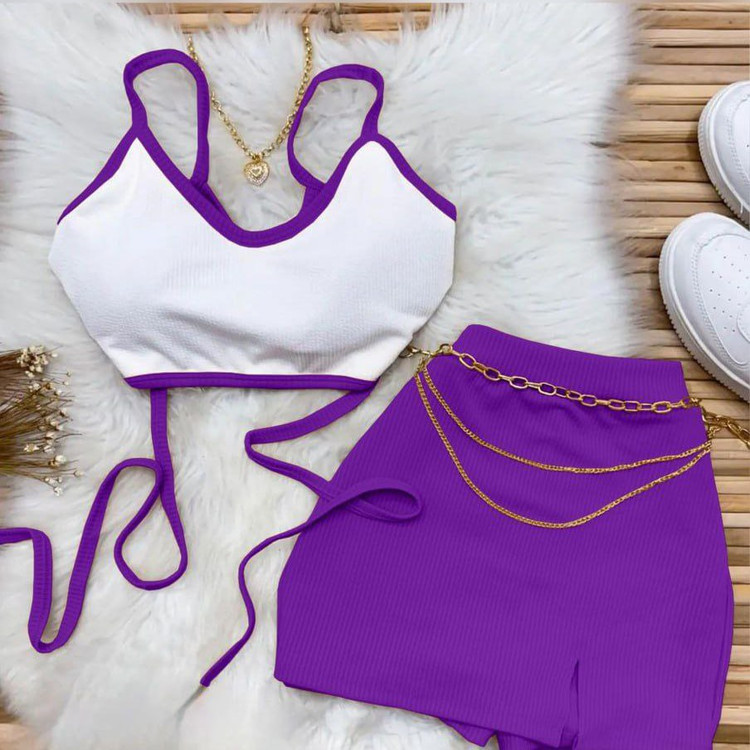 ست نیمتنه گره ای و دامن زنانه