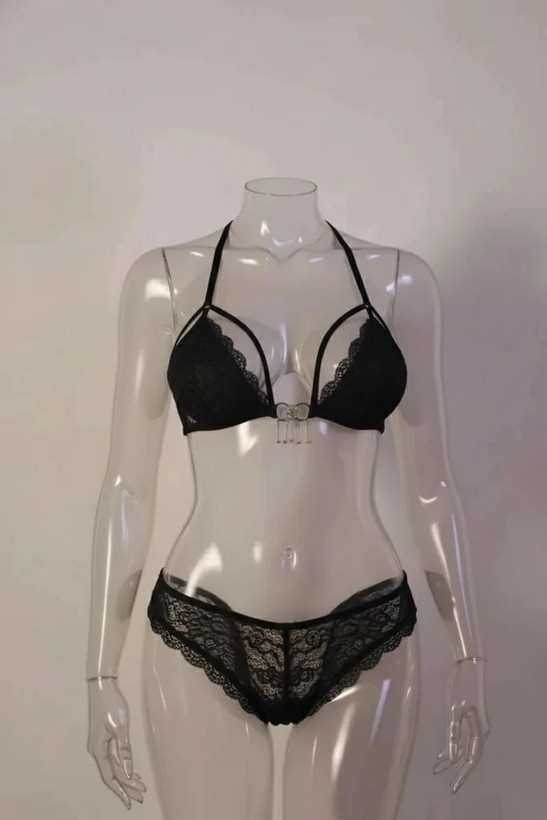 ست شورت و سوتین زنانه مرواریدی جلوبازشو