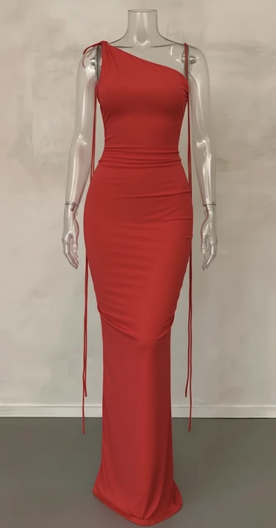 پیراهن ماکسی زنانه دنباله دار پشت باز