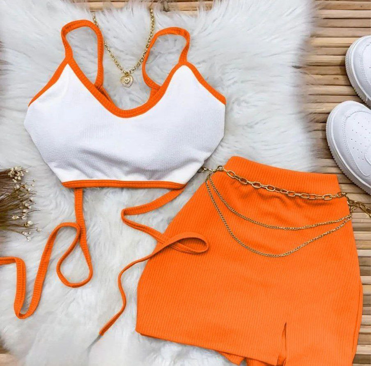 ست نیمتنه گره ای و دامن زنانه