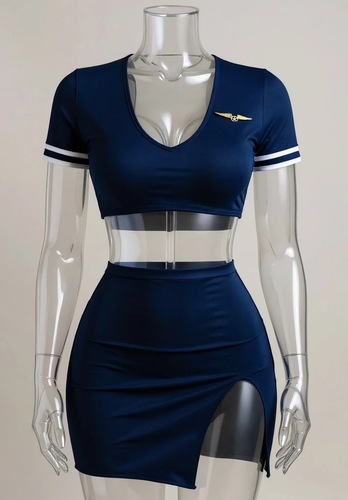 ست کاستوم مهمانداری هواپیما زنانه فانتزی