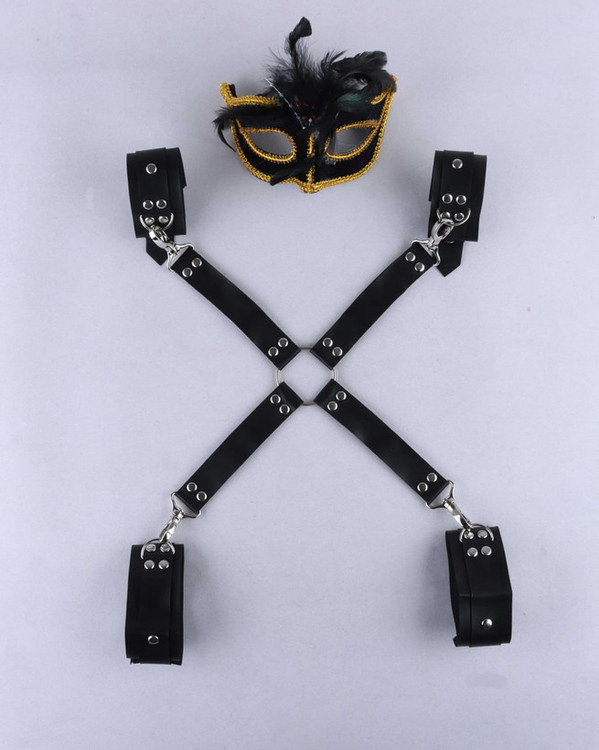 ست گارتر ضربدری و دستبند و پابند