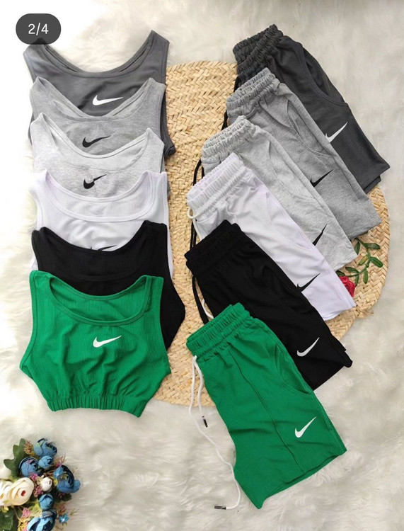 ست نیمتنه و شورتک طرح نایک زنانه