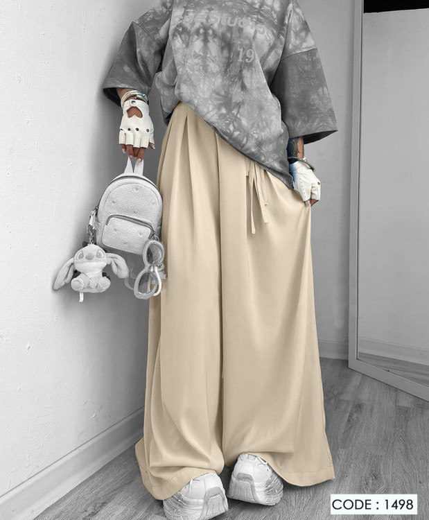 شلوار فول بگ پیله دار زنانه