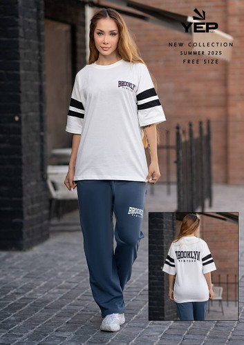 ست تیشرت شلوار زنانه کاپلی