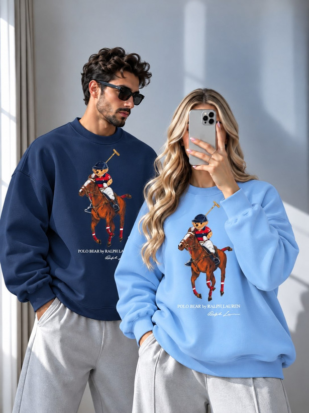 بلوز دورس زنانه توکرکی یقه گرد طرح پولو polo beer کد ۸۰۷۶۷