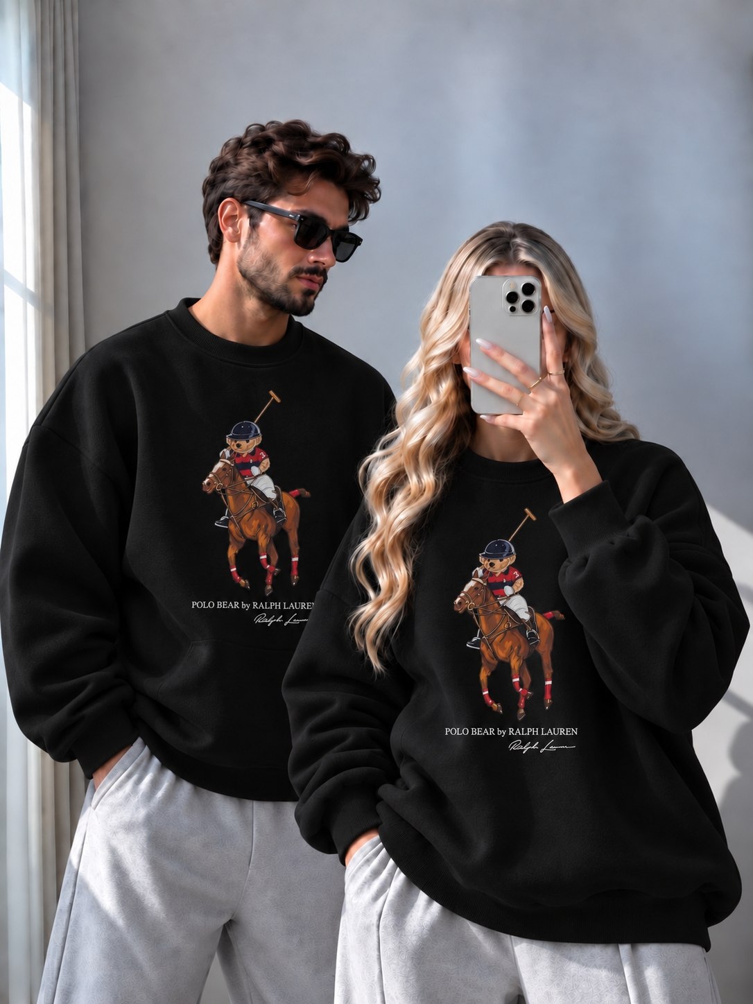 بلوز دورس زنانه توکرکی یقه گرد طرح پولو polo beer کد ۸۰۷۶۷
